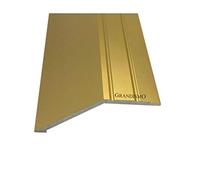 Grandismo® 3ft - Deep Angle Edge Flooring Stick-Down Strip - Supports 15mm Height Difference - Tile/Laminate/Wood Aluminium to Vinyl or Carpet - Threshold Metal Door Trim/Edging - Gold Colour