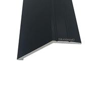 Grandismo® 3ft - Deep Angle Edge Flooring Stick-Down Strip - Supports 15mm Height Difference - Tile/Laminate/Wood Aluminium to Vinyl or Carpet - Threshold Metal Door Trim/Edging - Black Colour