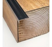 Grandismo® 9mm Self-Adhesive Stair Nosing Standard 3ft / 0.9metres / 90cm / 900mm Length Stick-Down Stair Edging Strip for Steps/Stairs - Black