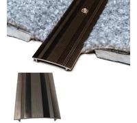 Grandismo® Carpet Cover Strip Standard 3ft / 0.9metres / 90cm / 90mm Length Screw-Down Threshold Trim for Joining Carpet to Carpet - Bronze