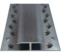 Grandismo® Carpet to Carpet - Gripper Trim Threshold Strip - Double Metal Doorbar - Dual Edge - Joins Carpet to Carpet at Doorways - Extra Long 9ft / 2.7m / 270cm / 2700mm
