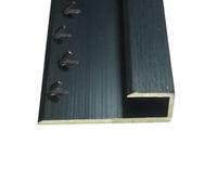 Grandismo® Carpet to Coir Matting - Square Edge Strip - Trim Metal Door Bar Plate - 9ft / 2.7metres - Brushed Black