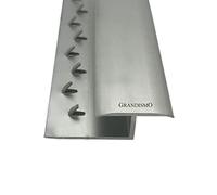Grandismo® Carpet to Laminate/Tile/Wood Floor Edge - Prestige Luxury Trims - Extra Long 9ft / 2.7m / 270cm / 2700mm - Gripper Trim Threshold Strip - Z Edge Door Bar - Exclusive Colours (Silver)