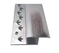 Grandismo® Carpet to Laminate/Tile/Wood Floor Edge - Prestige Luxury Trims - Extra Long 9ft / 2.7m / 270cm / 2700mm - Trim Threshold Strip - Z Edge Door Bar - Exclusive Colours (Brushed Silver)