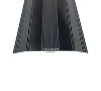 Grandismo® - Extra Wide Carpet Cover Threshold Strip - Extra Long 9ft / 2.7m / 270cm / 2700mm - 61mm Width - Screw Down - Flooring Trim Metal Doorbar - Black