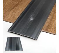 Grandismo® Extra Wide Cover Strip Standard 3ft / 0.9metres / 90cm / 90mm Length Screw-Down 61mm Threshold Trim for Joining Carpet to Carpet - Grey