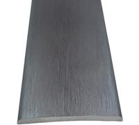 Grandismo® Prestige Stick-Down Cover Strip - 37mm Width - Tile/Wood/Laminate/Lino Flooring Threshold Plate Trim Metal Floor Door Bar - Brushed Grey
