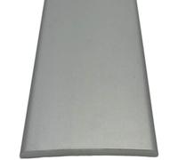 Grandismo® Prestige Stick-Down Cover Strip - 37mm Width - Tile/Wood/Laminate/Lino - Joins a Gap - Flooring Threshold Plate Trim Metal Floor Door Bar - Matt Silver