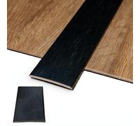 Grandismo® Prestige Stick Down Cover Strip Standard 3ft / 0.9metres / 90cm / 90mm Length Luxury Self-Adhesive Metal Threshold Trim for Joining Wood/Laminate/LVT - Brushed Black