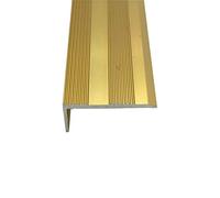 Grandismo® - Stair Nosing Edging - Self Adhesive Stick Down - Edge Tread Strip - Tile/Laminate/Wood Aluminium to Vinyl - Threshold Strip Trim - Gold - Extra Long 9ft / 2.7m / 270cm / 2700mm
