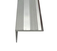 Grandismo® - Stair Nosing Edging - Self Adhesive Stick Down - Edge Tread Strip - Tile/Laminate/Wood Aluminium to Vinyl - Threshold Strip Trim - Silver - Extra Long 9ft / 2.7m / 270cm / 2700mm