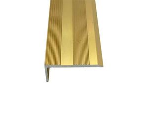 Grandismo® - Stair Nosing Edging - Self Adhesive Stick Down - Edge Tread Strip - Tile/Laminate/Wood Aluminium to Vinyl - Threshold Strip Trim - Gold - Extra Long 9ft / 2.7m / 270cm / 2700mm