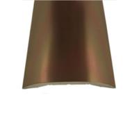Grandismo® Stick Down Cover Strip Standard 3ft / 0.9metres / 90cm / 90mm Length Self-Adhesive Metal Threshold Trim for Joining Wood/Laminate/LVT (Bronze)