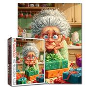Grandma 1000 Piece Jigsaw Puzzles for Adults Old Lady is Packing Jigsaw Puzzle 1000 Kitchen Scene Puzzles 20''x27”inch DIY Craft Puzzle Art Home Wall Decor Family Challengings