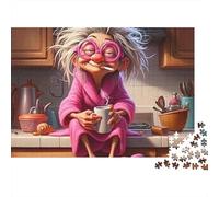 Grandma 1000 Pieces Kitchen Mug Premium Puzzle Board Adult Jigsaw Puzzle Parent-child Interaction Holiday Pastime Collectible Item Limited Edition 70x50cm/1000pcs