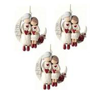 Grandma And Grandchild Moon Loves, I Love You to The Moon and Back Christmas Ornaments,Personalized 2D Acrylic Ornament,Custom Keepsake Gift for Grandmother, Christmas Birthday Gifts for Grandma, Kids