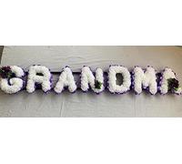 Grandma Artificial Silk Funeral Tribute Flower 7 Letter Name Memorial Wreath Nan