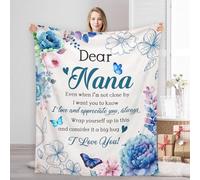 Grandma Blanket Thoughtful Gifts for Grandma from Grandchildren 60" X50", Nana Gifts from Grandkids, Birthday Christmas Mother's Day Presents for Grandmother, Soft Throw Blanket for Couch