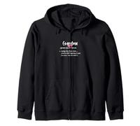 Grandma Bow Coquette Definition Aging like fine wine Zip Hoodie