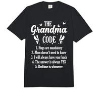 Grandma Code Funny Family Rules Humor Design Comfort Colors Adult Heavyweight T-Shirt