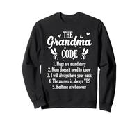 Grandma Code Funny Family Rules Humor Design Sweatshirt