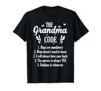 Grandma Code Funny Family Rules Humor Design T-Shirt