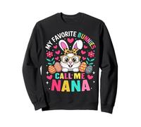 Grandma Easter My Favorite Bunnies Call Nana Cute Bunny Sweatshirt
