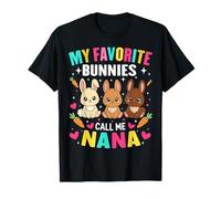 Grandma Easter My Favorite Bunnies Call Nana Cute Bunny T-Shirt