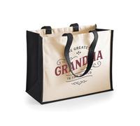 Grandma Gift Bag Birthday Bag Personalised Present Mother’s Day Gift Idea Funny Novelty Gift Grandma Keepsake 42 x 33 x 19cm (Black)