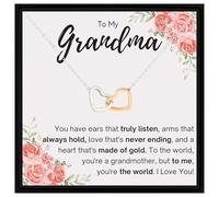 Grandma Gift Necklace for Birthday or Christmas - To My Grandma Jewellery with Heartfelt Message - Sentimental Nan Gift for Women - Nanny Present from Granddaughter or Grandson