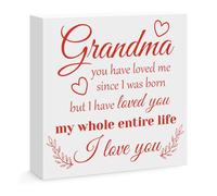 Grandma Gifts for Birthday Desk Decor Sign Grandma Gifts from Grandkids Best Grandma Gifts Wooden Box Sign Christmas Birthday Mother's Day Gifts for Grandma Grandmother