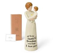 Grandma Gifts for Birthday from Grandkids, First Time Grandma Gifts, Meaningful Gift for Nana Gigi Christmas, I Love You Grandmother Gift, Ideas for Mothers Day Hand-Painted Resin Figurine Statue