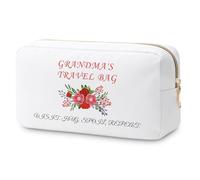 Grandma Gifts for Christmas Makeup Bag Grandma Gifts from Granddaughter Grandson Grandmother Gifts Nana Gifts Mothers Day Travel Cosmetic Pouch Gigi Gifts for Grandma Mimi Birthday Thanksgiving Gift
