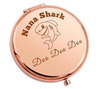 Grandma Gifts from Grandchildren Compact Pocket Mirror Shark Gifts for Shark Lovers Nana Grandma Birthday Mothers Day Presents Christmas Thank You Presents for Grandmother Folding Makeup Mirror
