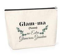 Grandma Gifts from Grandchildren Makeup Bag Grandma Birthday Gift Mothers Day Gift for Grandma from Granddaughter Grandson New Grandma Cosmetic Bag Gifts First Time Nana Gigi Makeup Travel Pouch