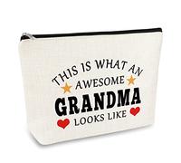 Grandma Gifts from Grandchildren Mother's Day Makeup Bag Gifts Grandma Birthday Gift Appreciation Gift for Grandma Cosmetic Bag Grandmother Thank You Gift Christmas Retirement Gift for Nana Gigi Mimi
