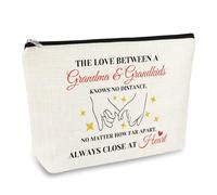 Grandma Gifts from Grandkids Makeup Bag Grandma Birthday Gifts from Granddaughter Grandson Mothers Day Thanksgiving Retirement Gift for Grandmother Nana Long Distance Gifts Cosmetic Bag Travel Pouch