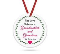 Grandma Gifts from Grandson Ceramic Hanging Gifts Grandson Gifts from Grandmother Inspirational Gift for Grandson Birthday for Grandma Nana Ceramics Ornaments Retirement Wedding Gifts