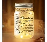 Grandma Gifts, Grandma Birthday Gifts, Mason Jar Night Lights for Granny Nana, Birthday Gift for Grandmas from Grandchildren, Presents for Grandmas on Mothers Day Thanksgiving Christmas