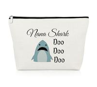 Grandma Gifts Makeup Bag Shark Lover Gifts Funny Nana Birthday Gifts Novelty Grandma Mothers Day Gift Grandmother Gift Nana Gifts Cosmetic Bag Christmas Retirement Gifts for Her Nana Travel Pouch