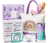 Grandma Gifts Nana Valentines Day Gifts for Grandma from Granddaughter Grandchildren Grandkids, Best Nana Birthday Gifts Basket for Grandma Grandmother, New Grandma Gifts with Tumbler Canvas Tote Bag