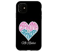 Grandma Grandpa Heart No Rules Loving Family Case for iPhone 11
