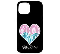 Grandma Grandpa Heart No Rules Loving Family Case for iPhone 15