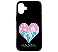 Grandma Grandpa Heart No Rules Loving Family Case for iPhone 16 Plus