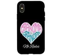 Grandma Grandpa Heart No Rules Loving Family Case for iPhone X/XS