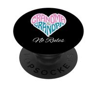 Grandma Grandpa Heart No Rules Loving Family PopSockets Adhesive PopGrip