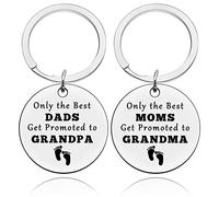 Grandma Grandpa to Be Keyring Gift First Time Grandma Gift Pregnancy Announcement Gift for Grandparents Baby Reveal Gift for Grandma New Grandparent Gift Promoted to Grandma Grandpa Gift Keyring