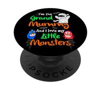 Grandma Halloween The Grand Mummy Love My Little Monsters PopSockets Adhesive PopGrip