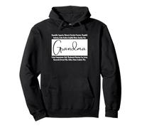 Grandma Heart Words Loving Grandma Typography Design Pullover Hoodie
