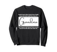 Grandma Heart Words Loving Grandma Typography Design Sweatshirt